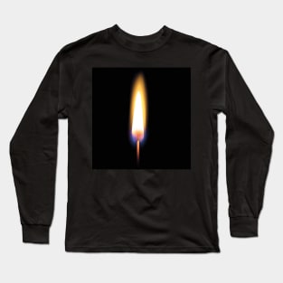 Lighted Match on a Black Background Long Sleeve T-Shirt